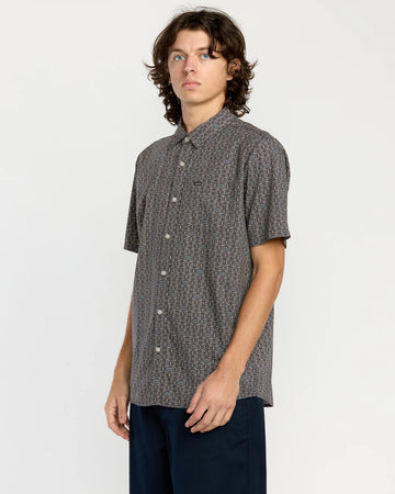 Volcom Scaler Stone Woven SS Shirt - Moonbeam